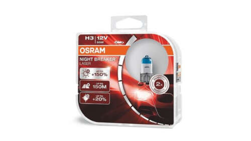 Coppia-Kit 2 Lampade Osram Night Breaker Laser 12v H3