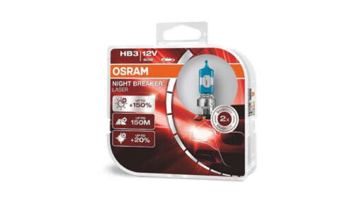 Coppia Lampade Osram HB3-P20d-60,00W Night Breaker Laser + 150